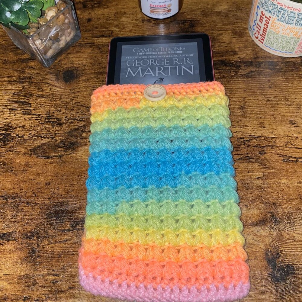 Kindle Paperwhite E-Reader Cover Sleeve - Nook - iPad - Neon Rainbow - Tablet